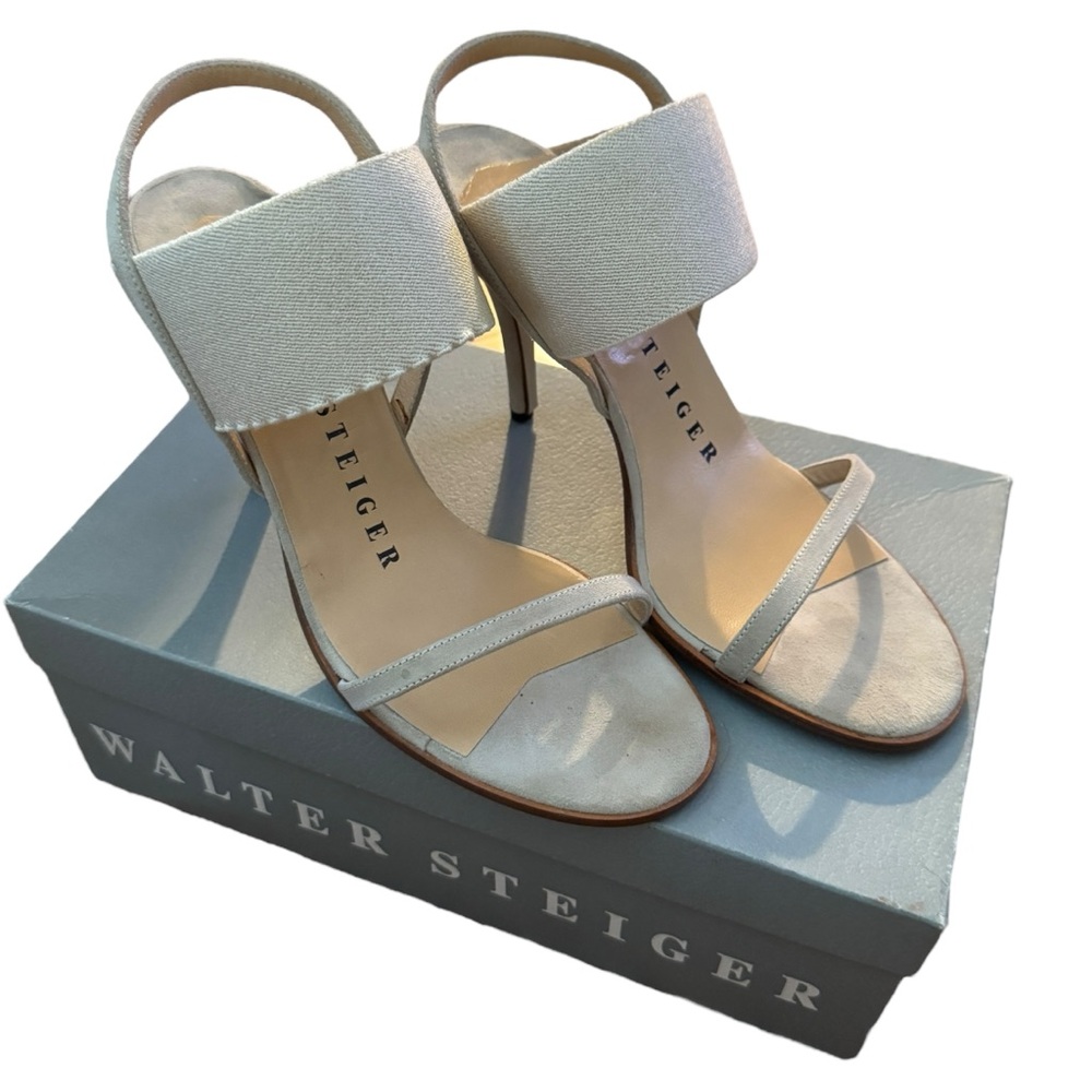 Gorgeous Walter Steiger Cream Women's Heels, US 8, Made in Italy